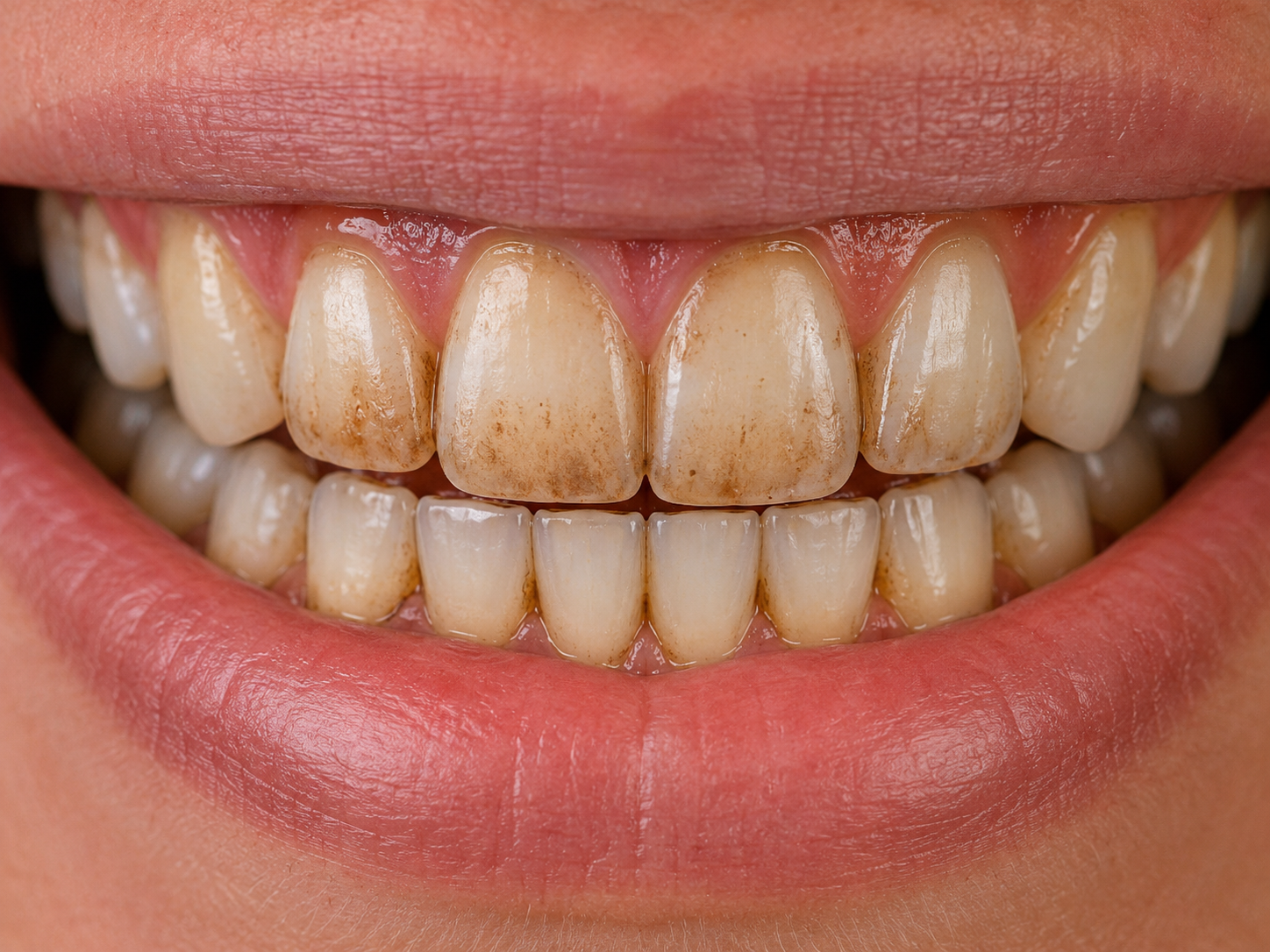 Example visual for coffee and tea tooth staining