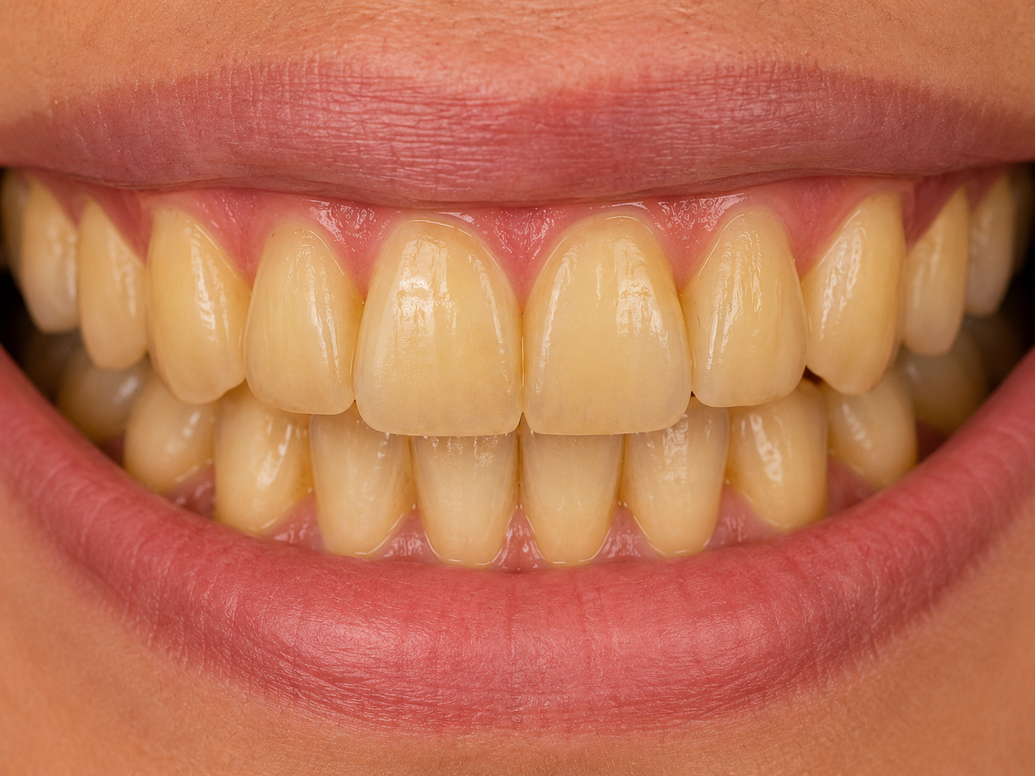 Example visual for age-related tooth yellowing