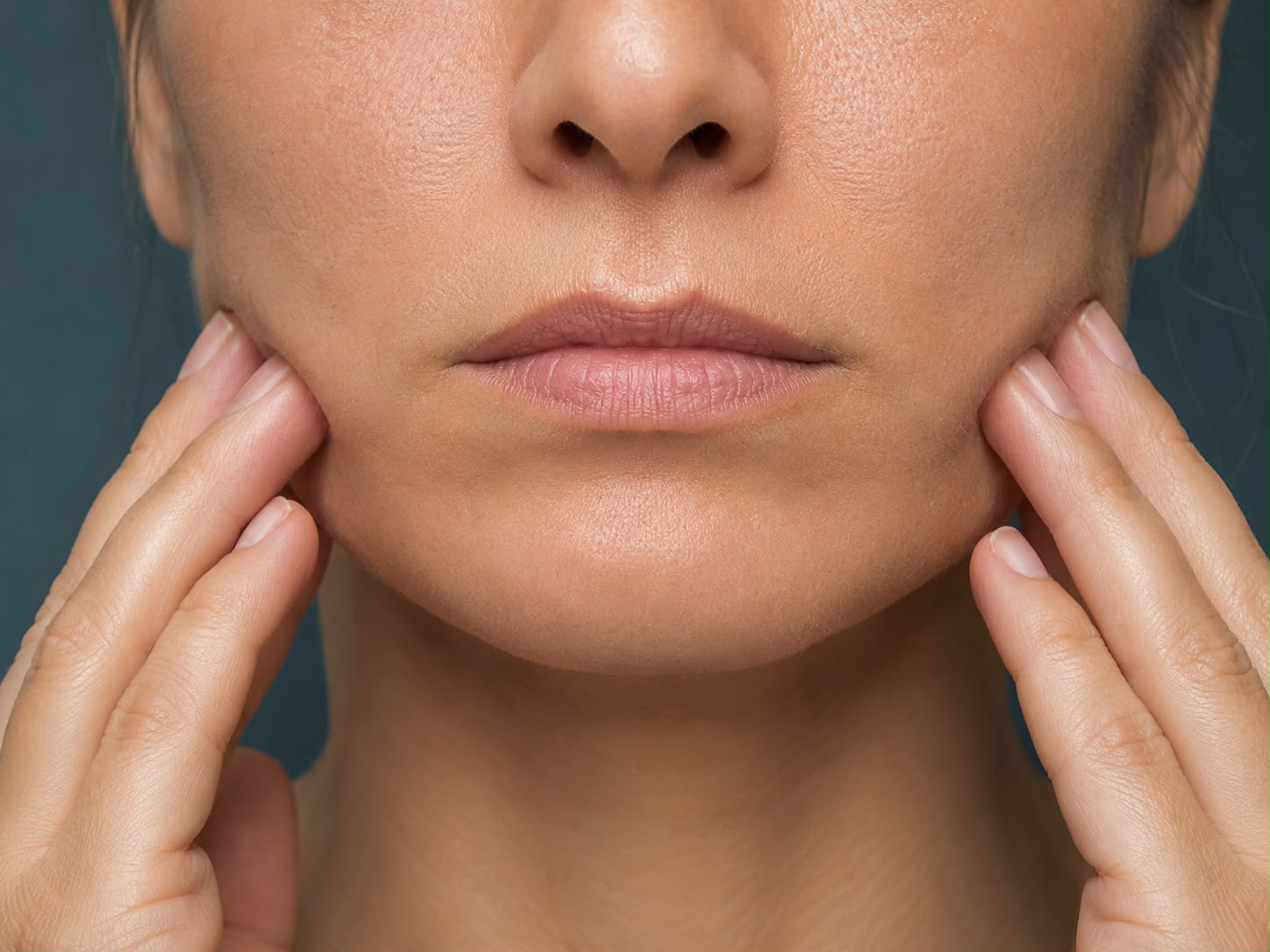 Illustrative placeholder for facial muscle fatigue